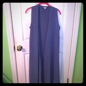 LuLaRoe Joy Periwinkle Duster Sweater Vest